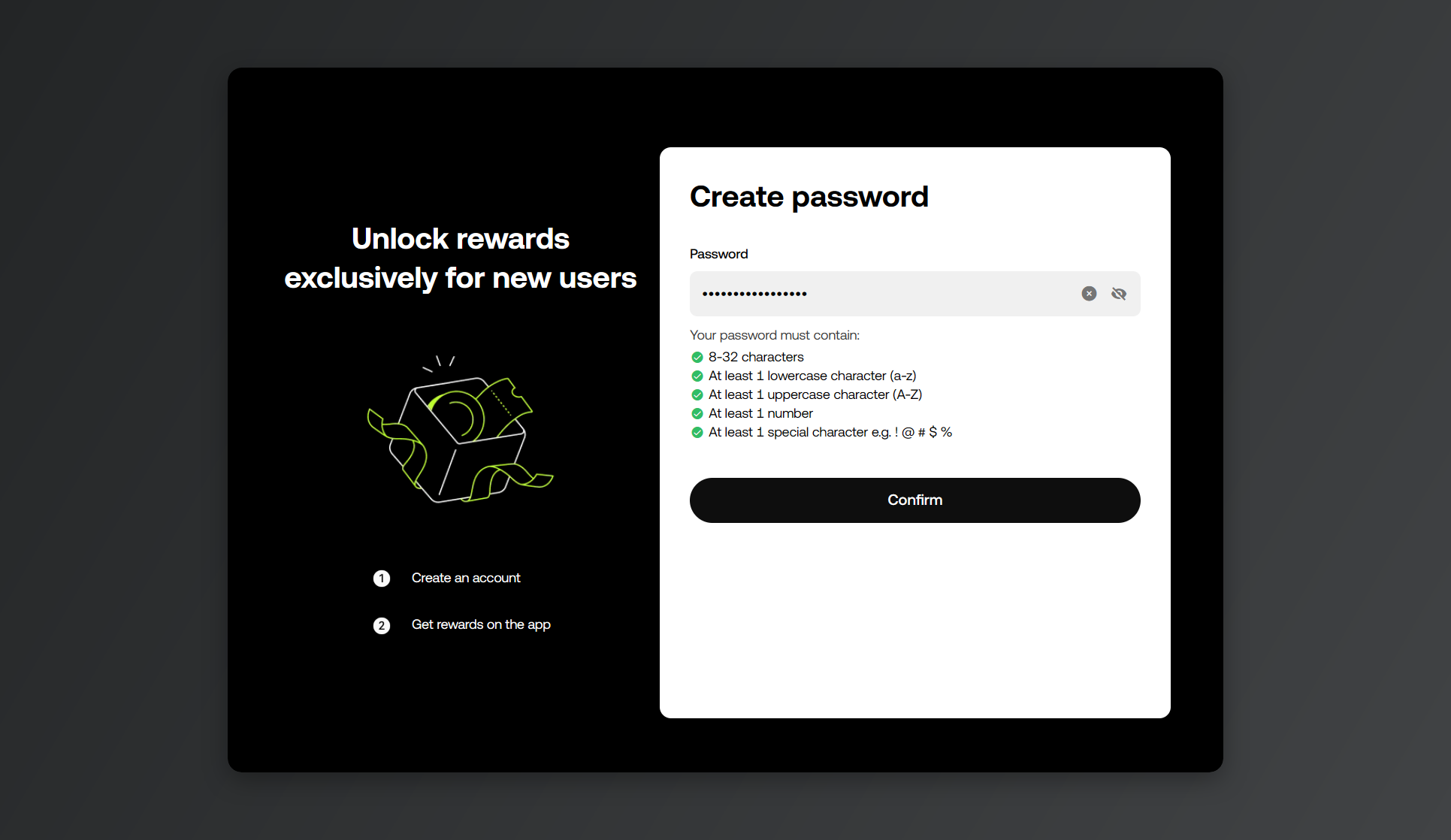 Setting a password for your OKX account