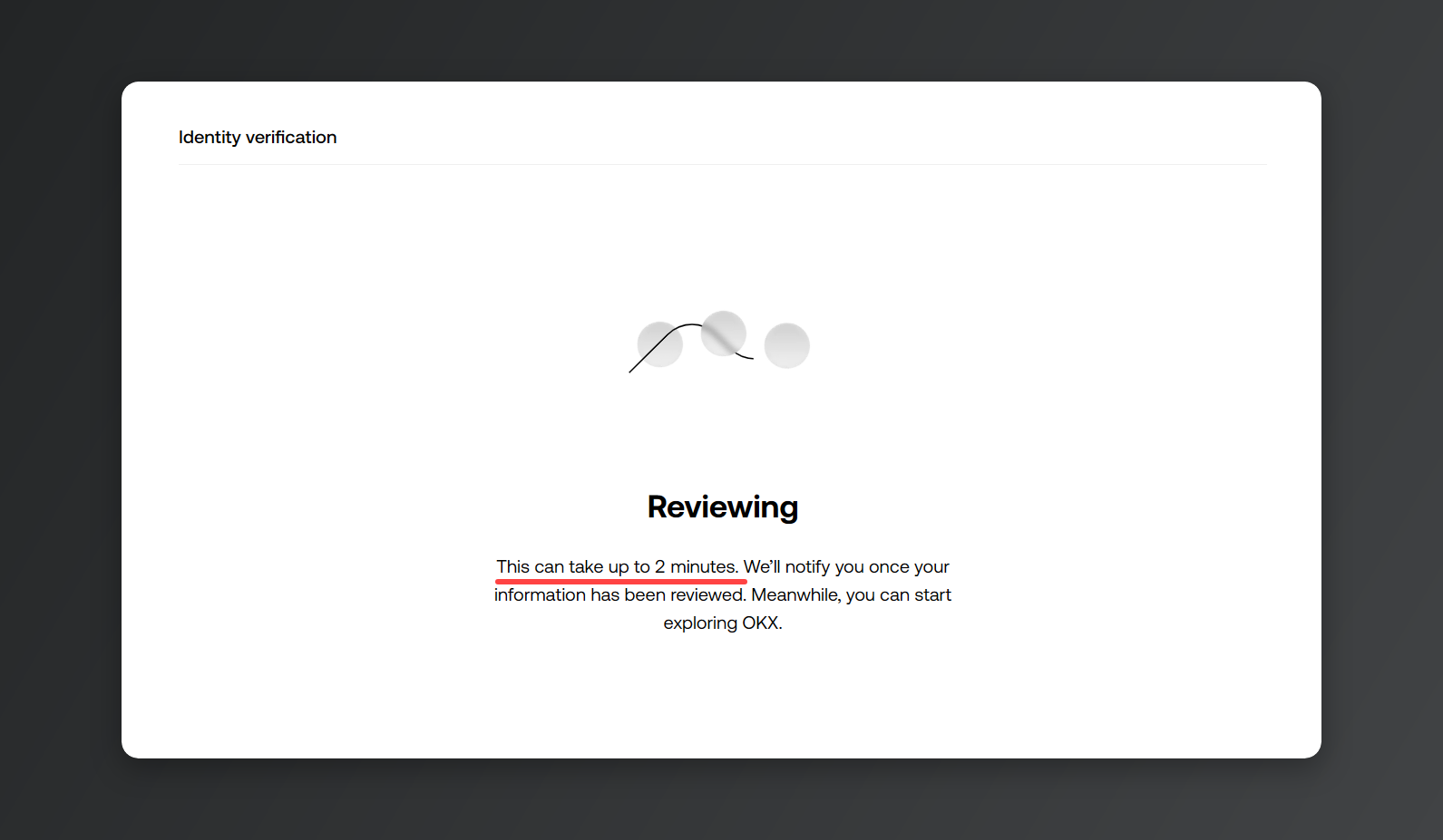 ID and face verification submitted, showing the under review status.